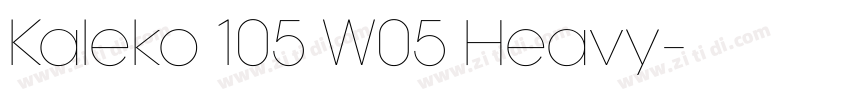 Kaleko 105 W05 Heavy字体转换